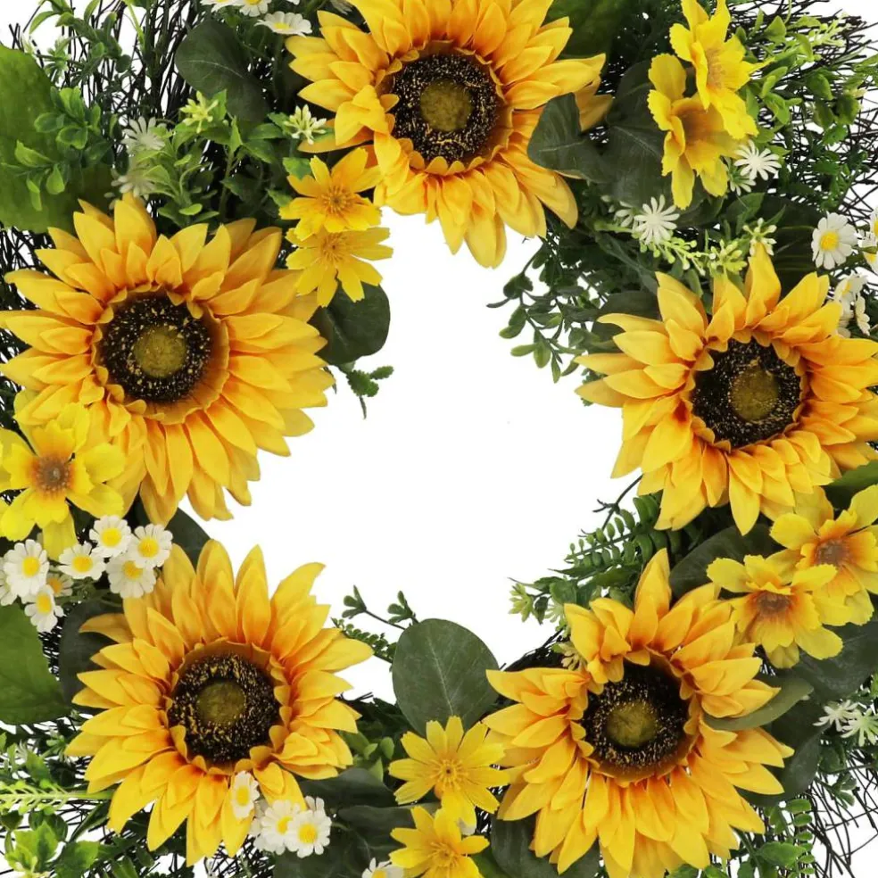 22" Yellow Sunflower Wreath by Ashland®