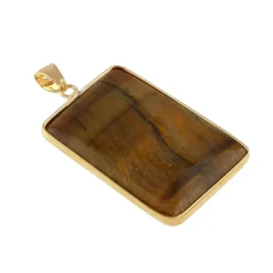 Yellow Tiger's Eye Rectangle Pendant by Bead Landing™