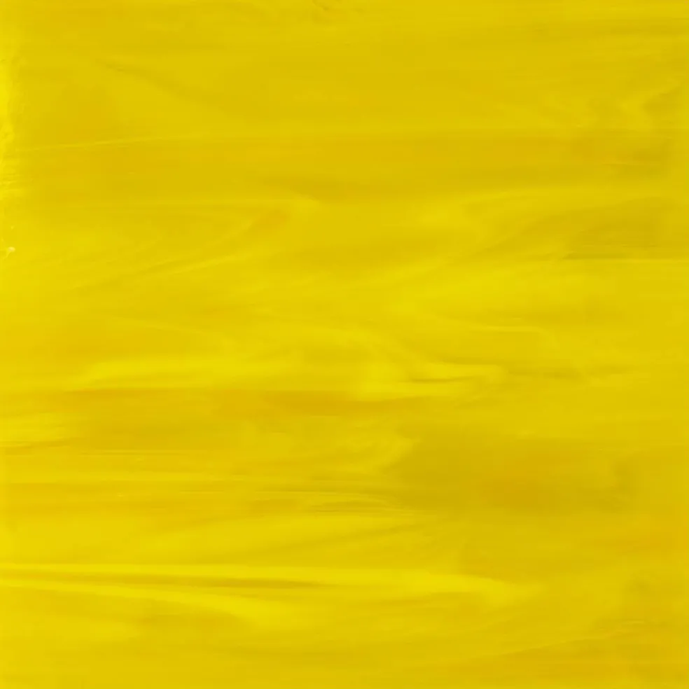 12" Yellow /White Wispy Fusible Stained Glass Sheet