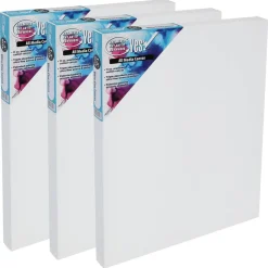 Yes! All Media Stretched Canvas for Painting, Canvas 3 Packs, 1-1/2 in Deep, 11oz Weight, Triple-Primed Acid-Free, Accepts Acrylics, Oils, Watercolors & Inks, Fine Close-Weaved Smooth Cotton