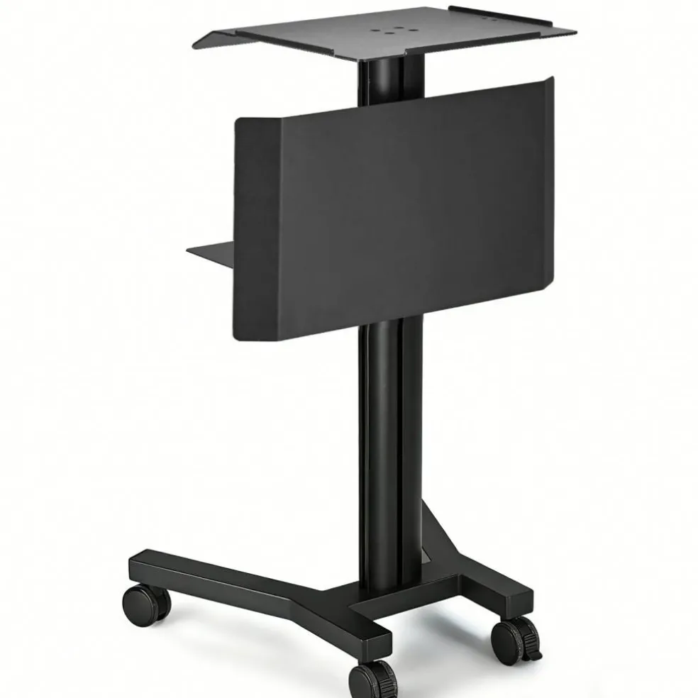 Yescom Mobile Laptop Cart Trolley with Front Display Panel for Lab Conference
