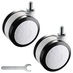Yescom NexusX X-W 2 Pack Mute Wheel Replacement Swivel Casters for PC Mobile Cart Medical Trolley