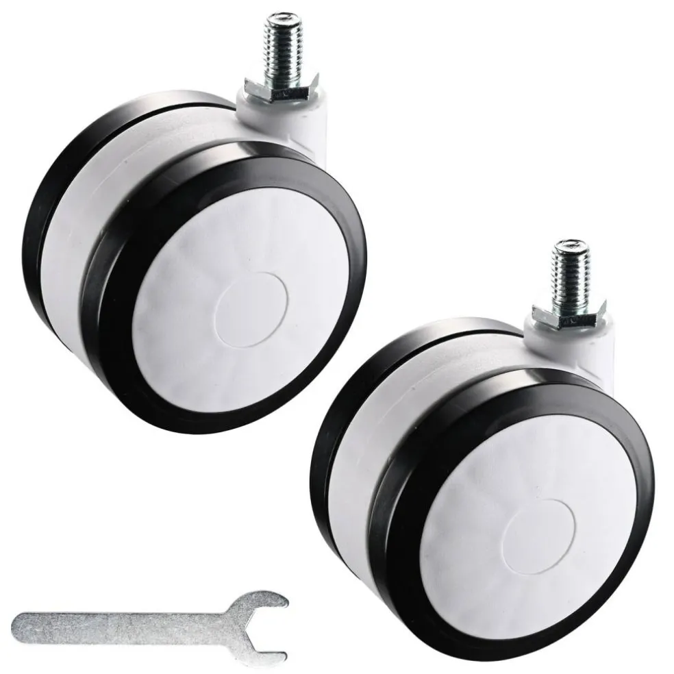 Yescom NexusX X-W 2 Pack Mute Wheel Replacement Swivel Casters for PC Mobile Cart Medical Trolley