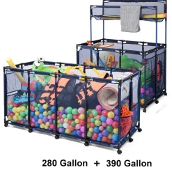 Yescom 2 Pack Mesh Pool Storage Bin Rolling Cart Noodle Holder Organizer Large 2026