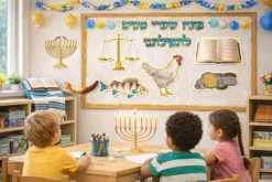 Yom Kippur Wall Decoration, 1 Set – Religious Classroom Décor for Jewish Holiday Displays