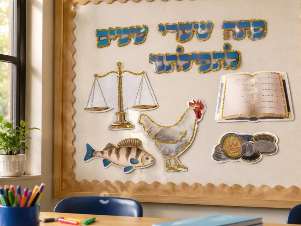 Yom Kippur Wall Decoration, 1 Set – Religious Classroom Décor for Jewish Holiday Displays