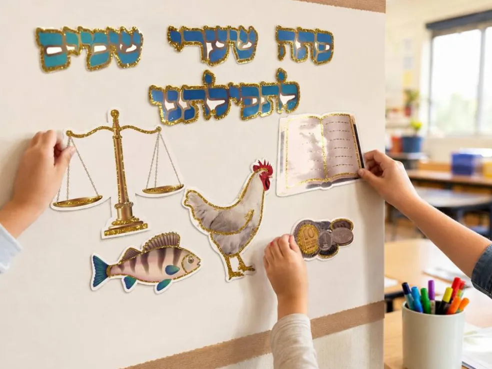 Yom Kippur Wall Decoration, 1 Set – Religious Classroom Décor for Jewish Holiday Displays