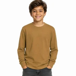 Youth Fine Jersey Long Sleeve Crewneck T Shirt