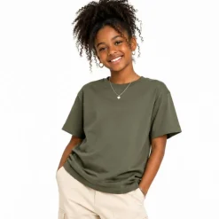 Youth Heavy Cotton Crewneck T-Shirt Perfect for Everyday Wear