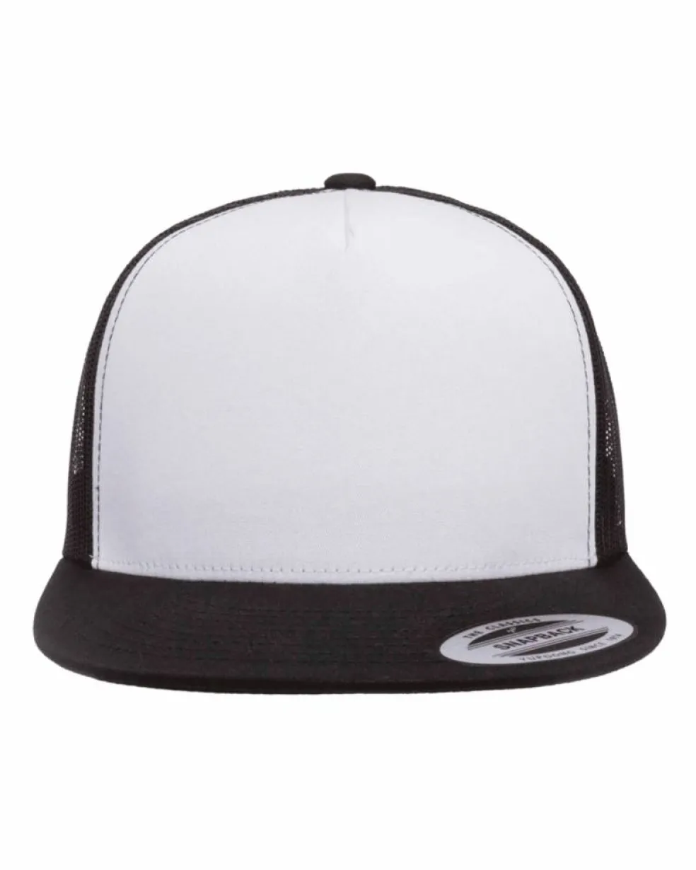 YP Classics Adult Trucker with White Front Panel Cap Free Shipping