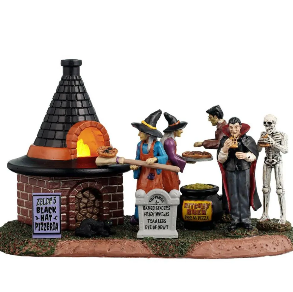 Zelda's Black Hat Pizzeria - Lemax Spooky Town