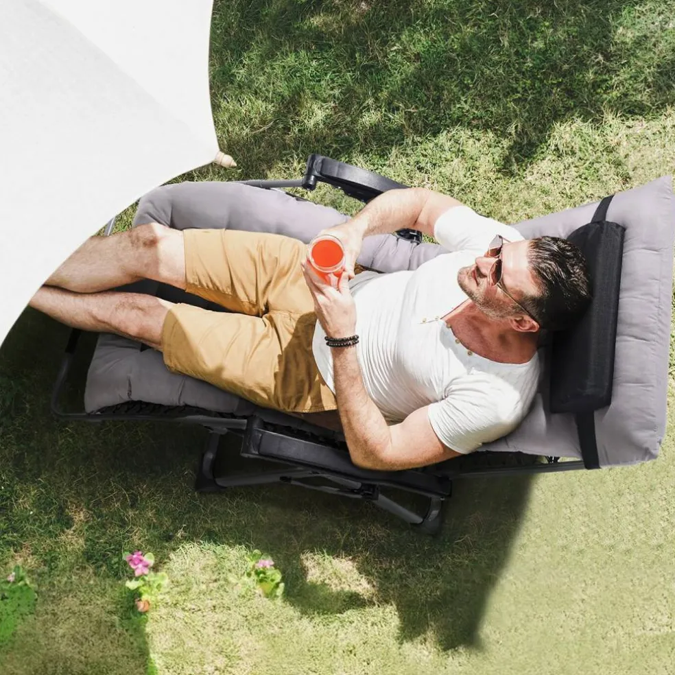 Zero Gravity Recliner Chair Heavy Duty Adjustable with Cushion and Tray