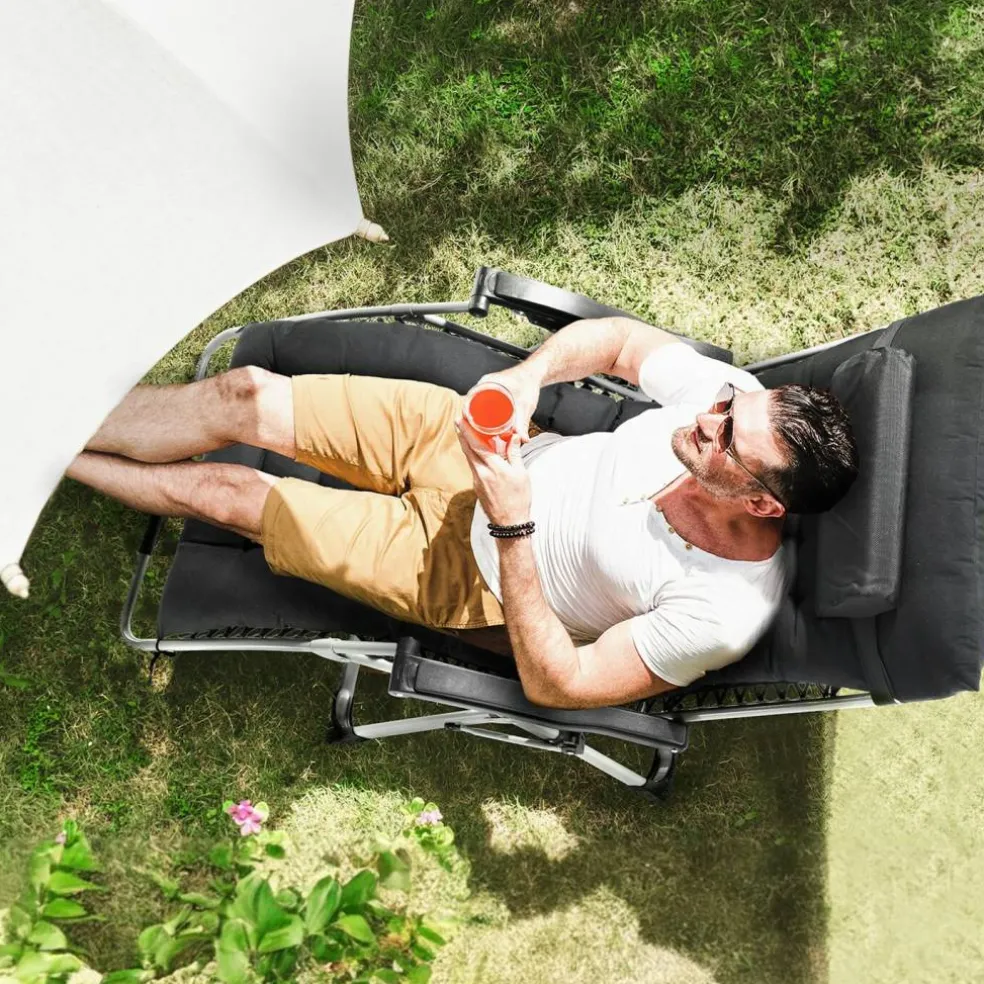 Zero Gravity Recliner Chair Heavy Duty Adjustable with Cushion and Tray