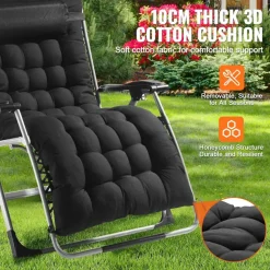 Zero Gravity Recliner Chair Heavy Duty Adjustable with Cushion and Tray