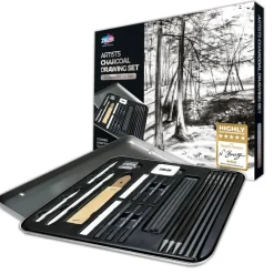 Zieler® 24 Piece Artists Charcoal Drawing Set