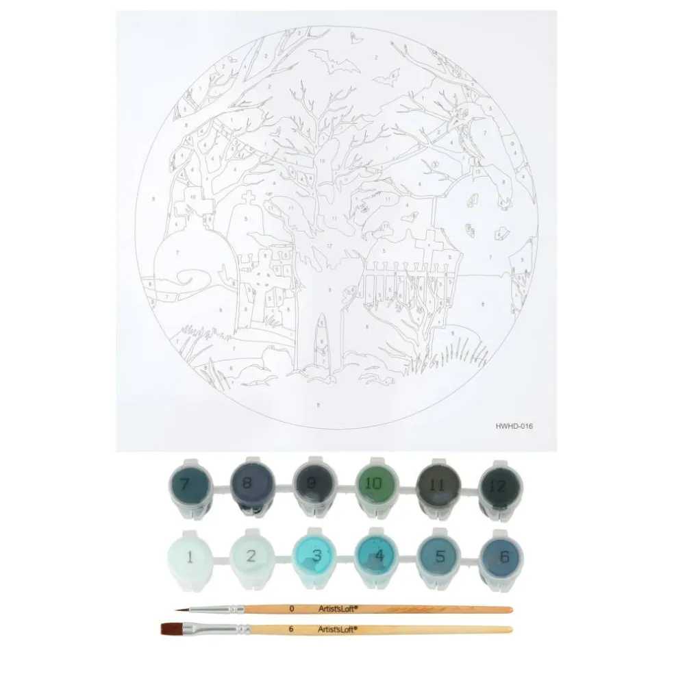 8" Zombie Hand Paint-by-Number Plywood Surface Kit by Artist's Loft®