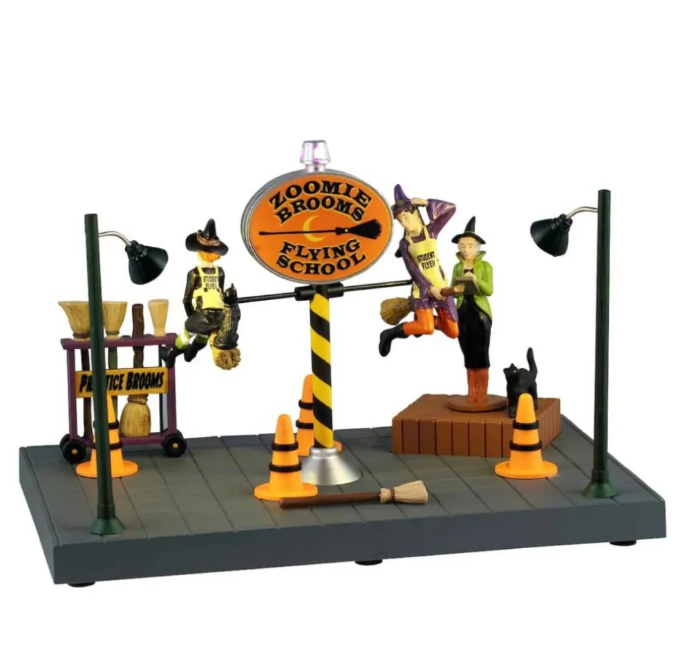 Zoomie Brooms Flying School - Lemax Spooky Town