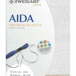Zweigart® Aida 14 count Sliver Flecked White Precut Stern