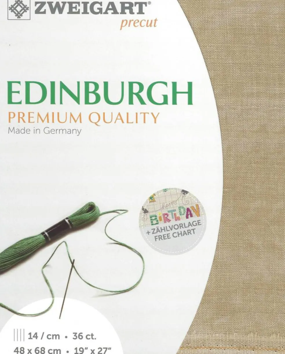 Zweigart Precut Edinburgh 36 count Vintage Country Mocha