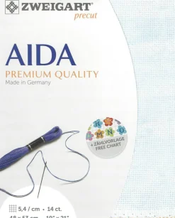 Zweigart Precut Stern-Aida 14 count Vintage Country Blue