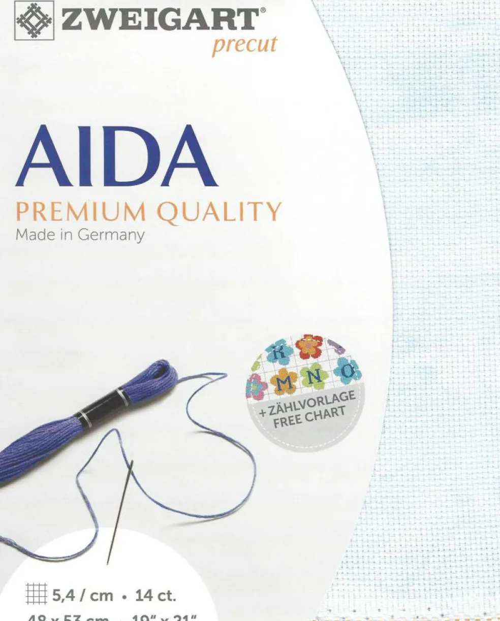 Zweigart Precut Stern-Aida 14 count Vintage Country Blue