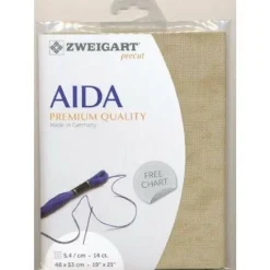 Zweigart® Stern-Aida 14 Count Vintage Country Mocha Precut Fabric